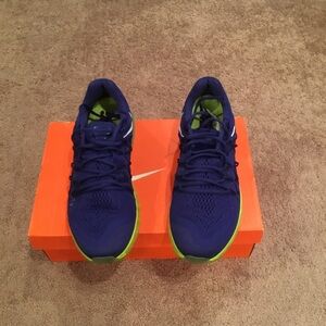 Nike Royal Blue and Lime Sneakers